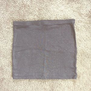 Grey skirt with shimmer fabric